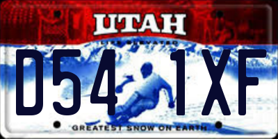 UT license plate D541XF