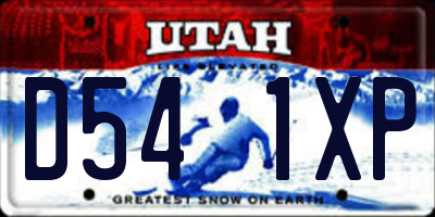 UT license plate D541XP