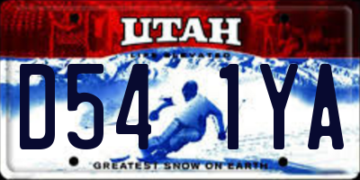 UT license plate D541YA
