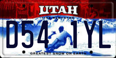 UT license plate D541YL