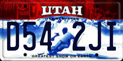 UT license plate D542JI