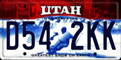 UT license plate D542KK