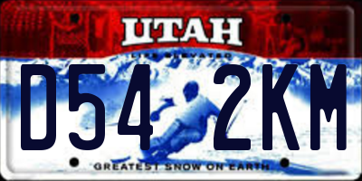 UT license plate D542KM