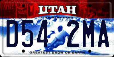 UT license plate D542MA