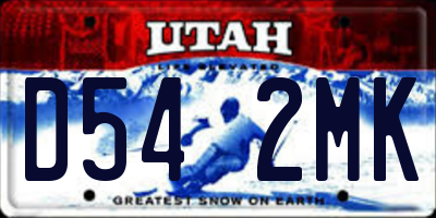 UT license plate D542MK