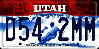 UT license plate D542MM