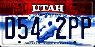 UT license plate D542PP