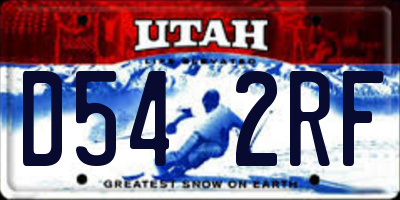 UT license plate D542RF