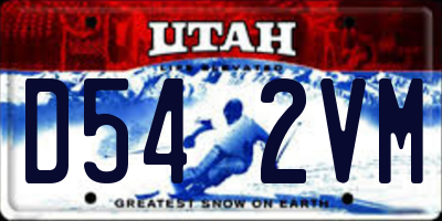 UT license plate D542VM