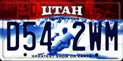 UT license plate D542WM