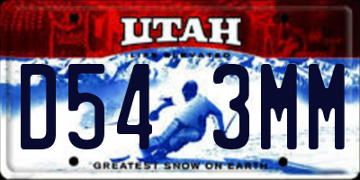 UT license plate D543MM
