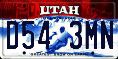 UT license plate D543MN