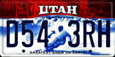 UT license plate D543RH