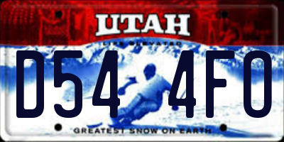 UT license plate D544FO
