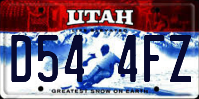 UT license plate D544FZ