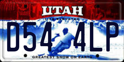 UT license plate D544LP