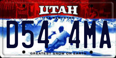 UT license plate D544MA
