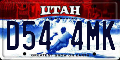 UT license plate D544MK