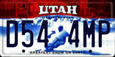 UT license plate D544MP