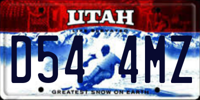 UT license plate D544MZ