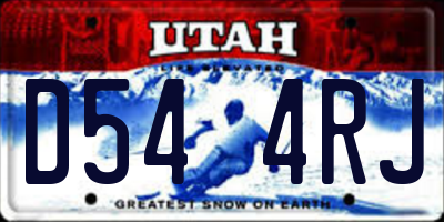 UT license plate D544RJ