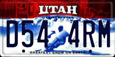 UT license plate D544RM