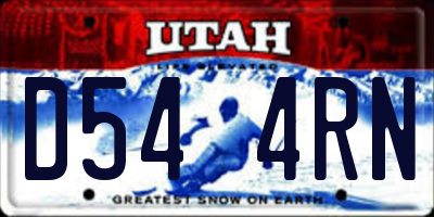 UT license plate D544RN