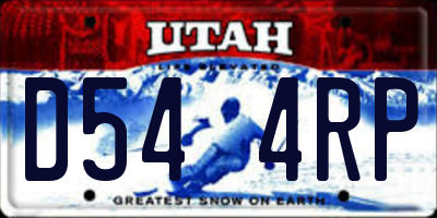 UT license plate D544RP