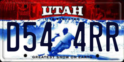 UT license plate D544RR