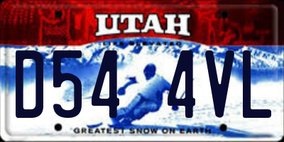UT license plate D544VL