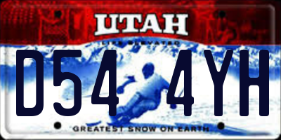 UT license plate D544YH