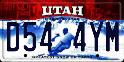 UT license plate D544YM
