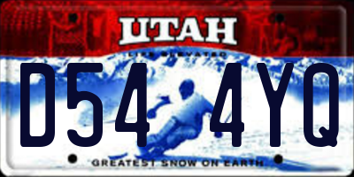 UT license plate D544YQ