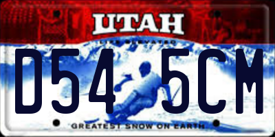 UT license plate D545CM