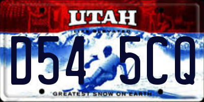 UT license plate D545CQ