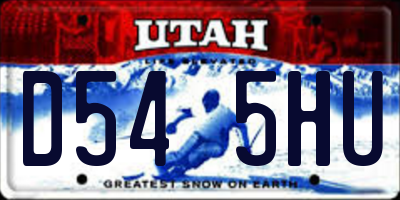 UT license plate D545HU