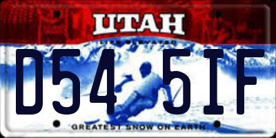 UT license plate D545IF