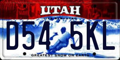 UT license plate D545KL
