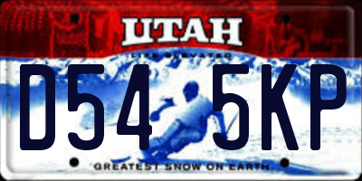 UT license plate D545KP