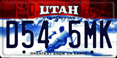 UT license plate D545MK