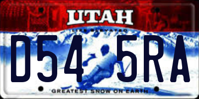 UT license plate D545RA