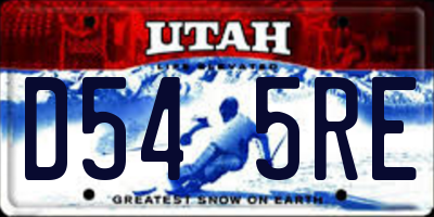 UT license plate D545RE