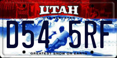 UT license plate D545RF