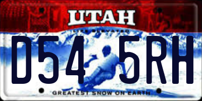 UT license plate D545RH