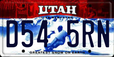 UT license plate D545RN