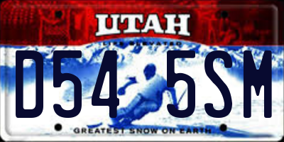 UT license plate D545SM