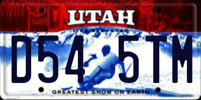 UT license plate D545TM