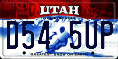 UT license plate D545UP