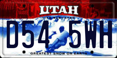 UT license plate D545WH