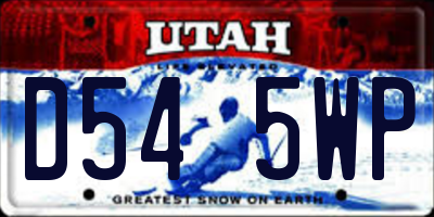 UT license plate D545WP
